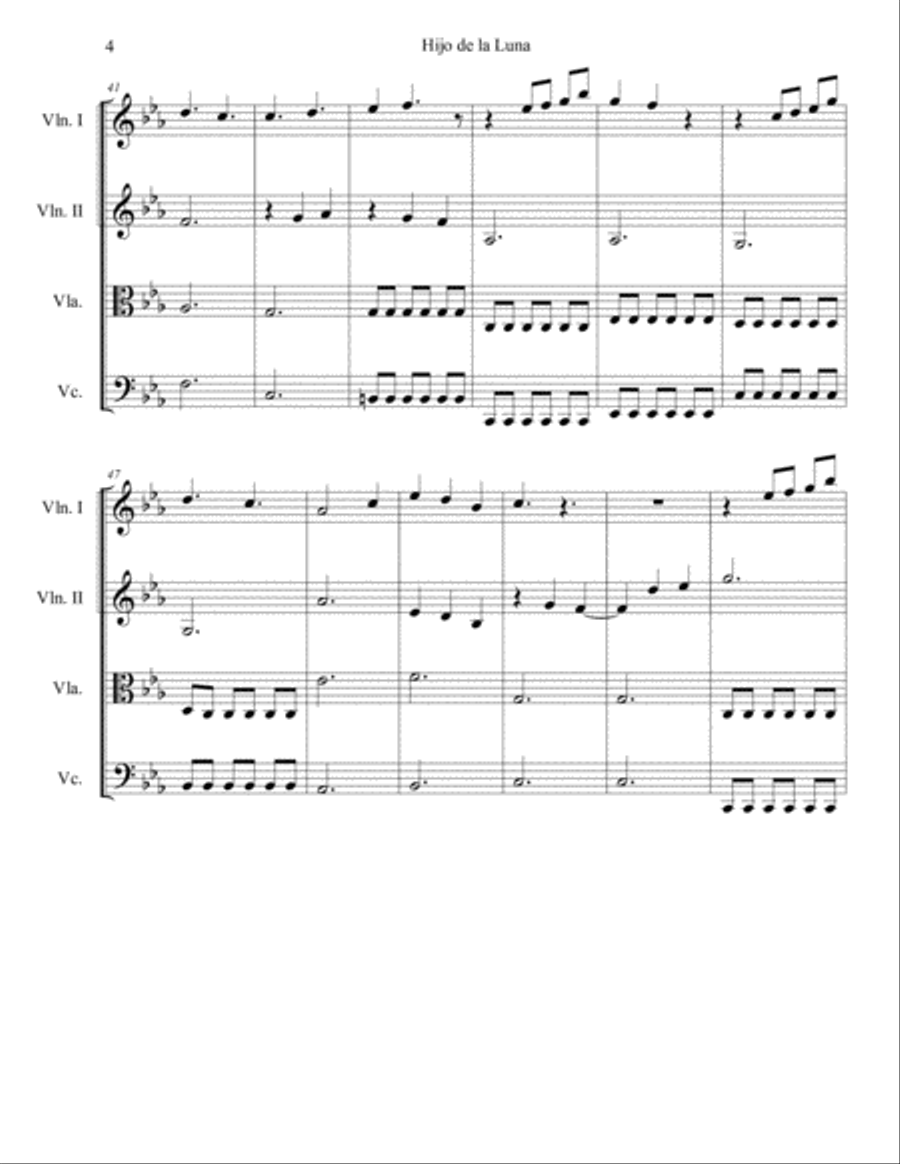 Hijo De La Luna String Trio scores gallery preview page 4