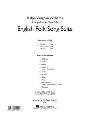 Book cover for English Folk Song Suite - Conductor Score (Full Score)