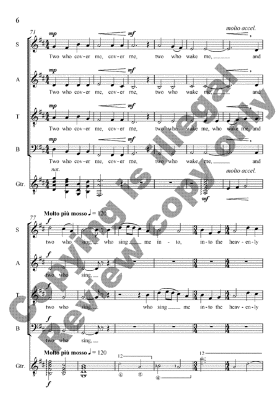 Fourteen Angels 4-Part scores gallery preview page 11