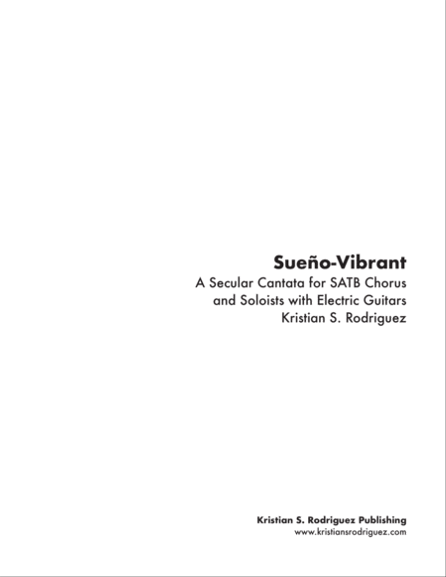 Sueño-Vibrant 4-Part scores gallery preview page 1