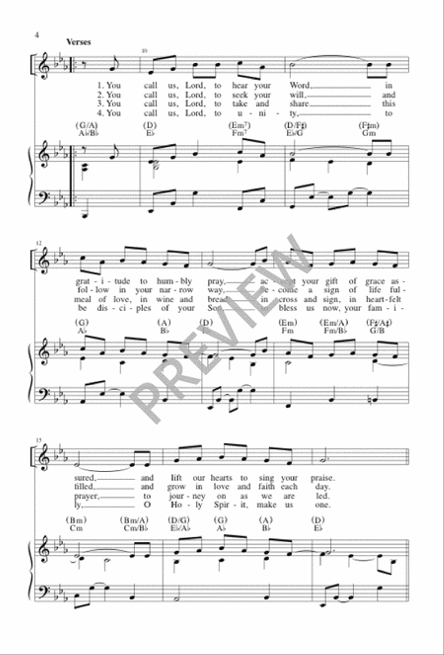 You Call Us, Lord / Creator of the Stars of Night Unison Choir scores gallery preview page 4