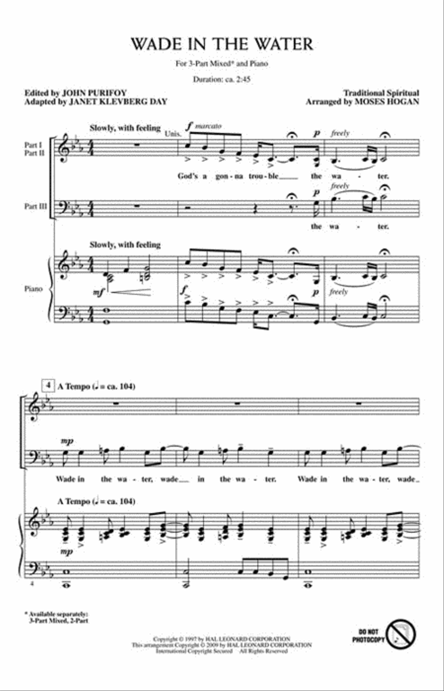 Wade in the Water 3-Part scores gallery preview page 2