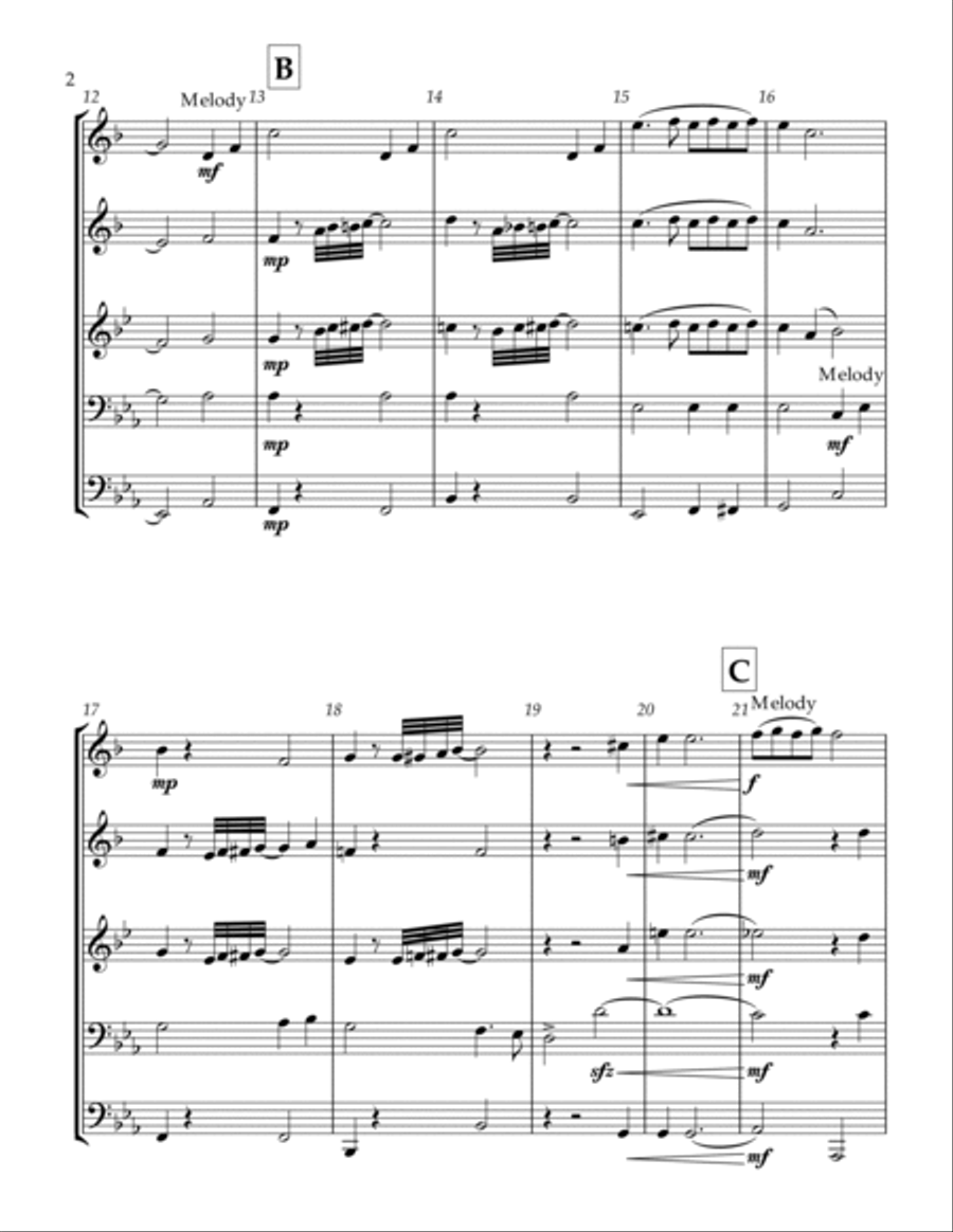 Pure Imagination Brass Ensemble scores gallery preview page 2
