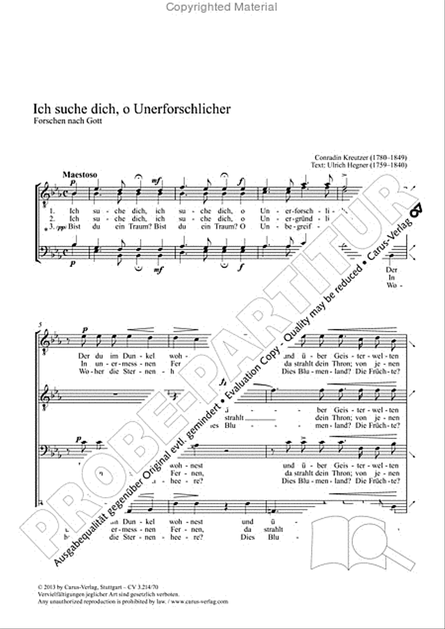 Ich suche dich, o Unerforschlicher Ich suche dich, o Unerforschlicher TTBB scores gallery preview page 2