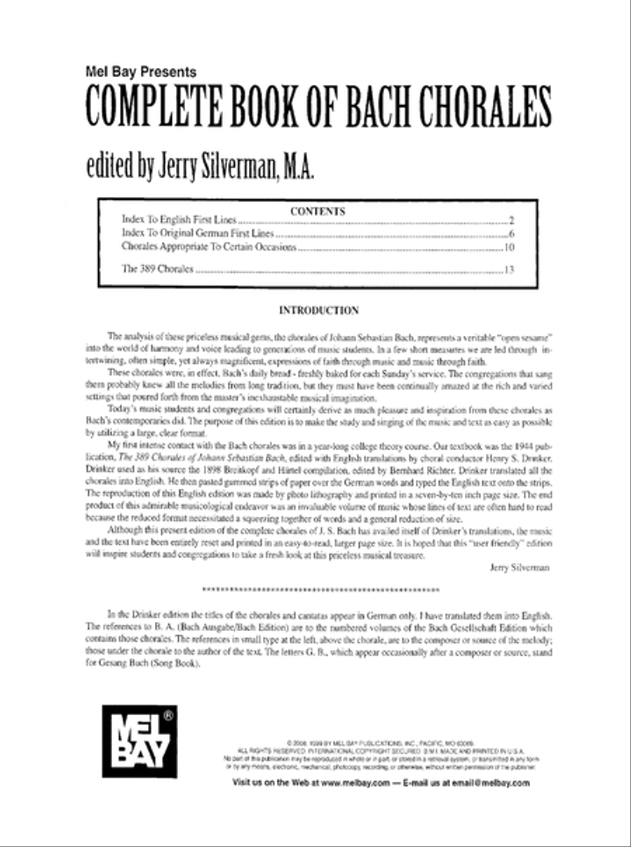 Complete Book of Bach Chorales Piano, Vocal scores gallery preview page 7