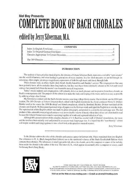 Complete Book of Bach Chorales