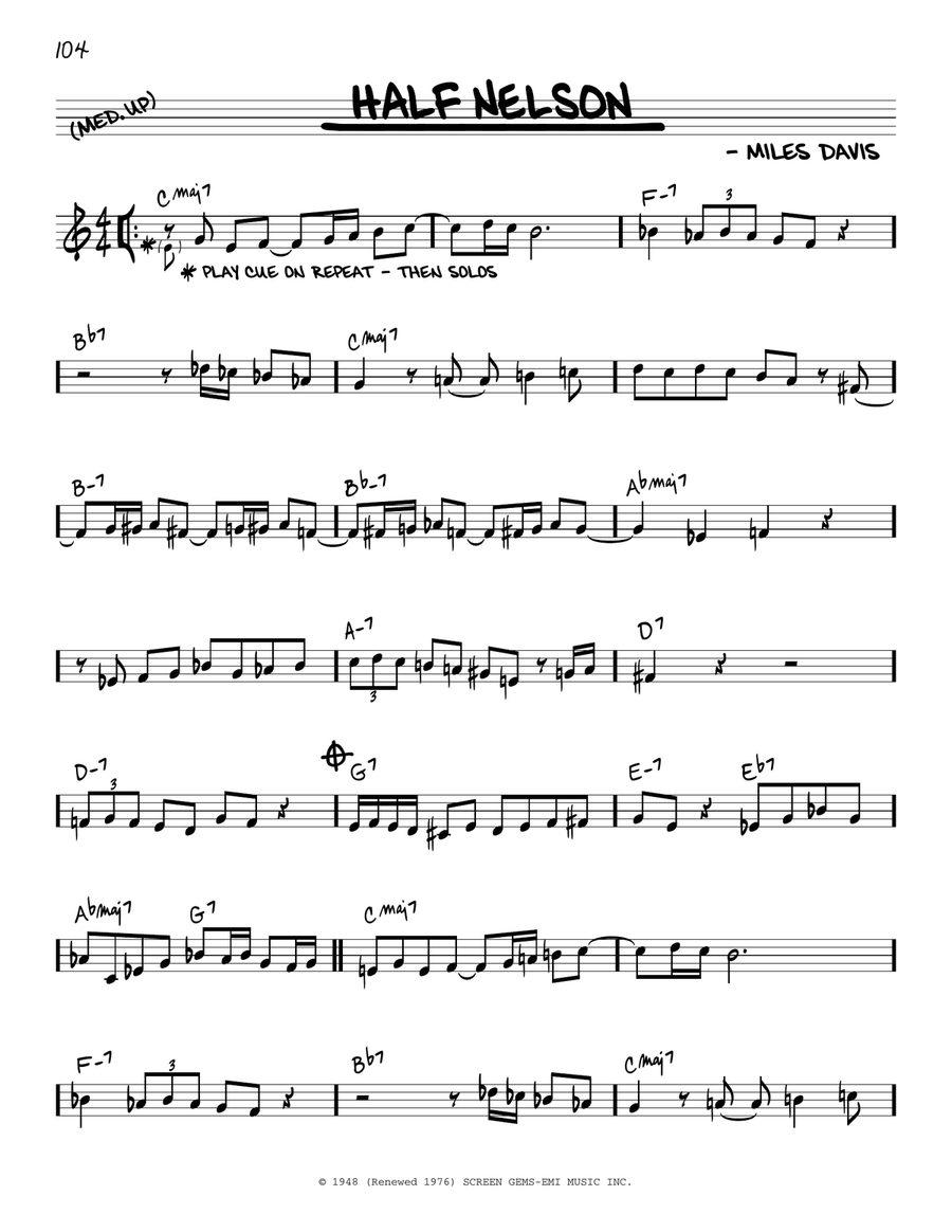 Half Nelson Piano scores gallery preview page 1