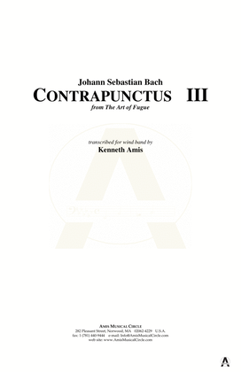 Contrapunctus 3 - CONDUCTOR'S SCORE ONLY