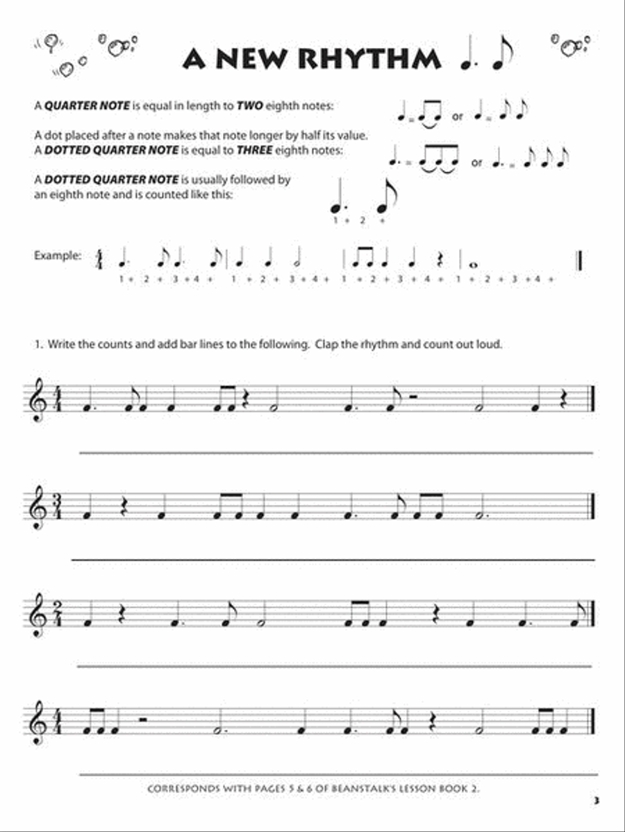 Beanstalk's Basics for Piano Piano Method scores gallery preview page 4