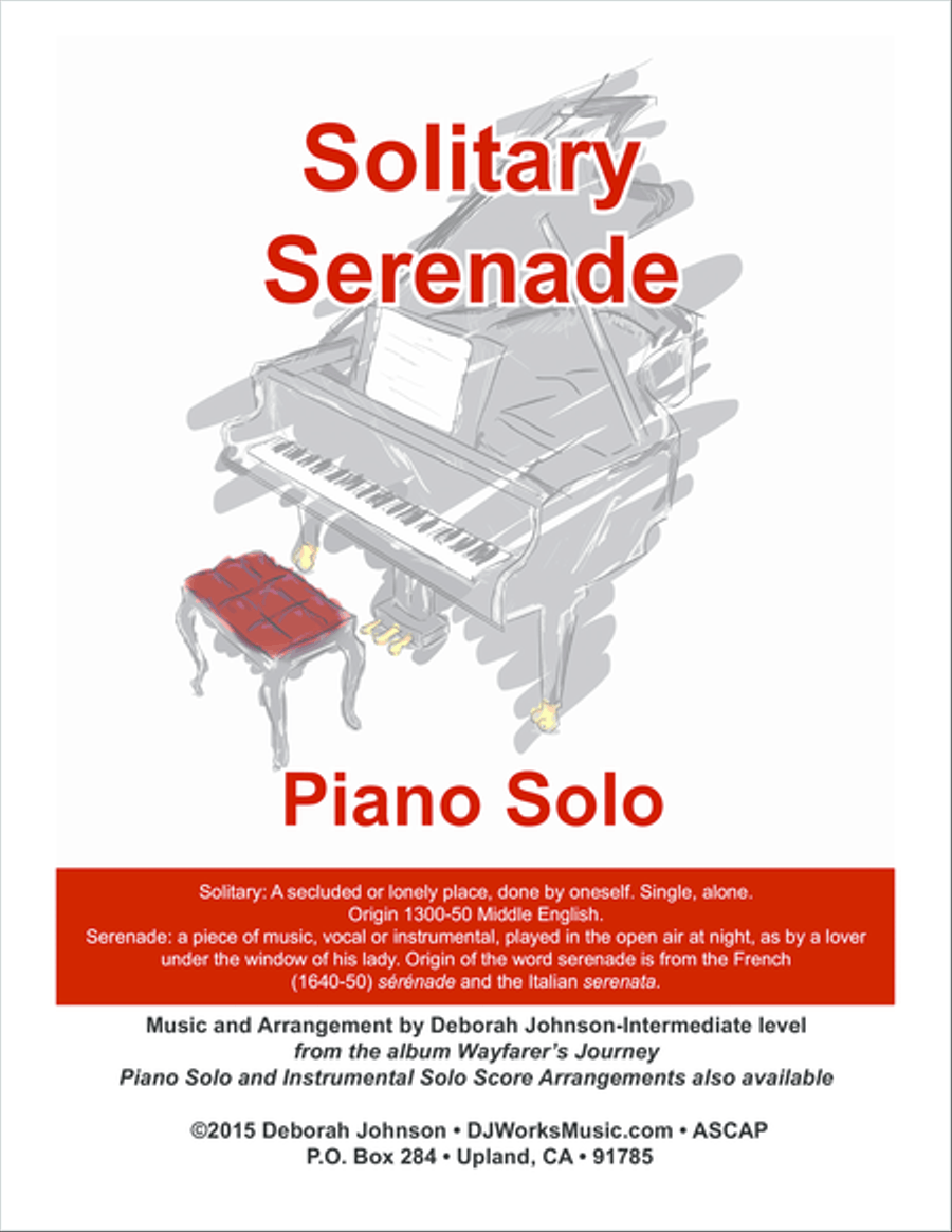 Solitary Serenade Piano Solo Guitar scores gallery preview page 1