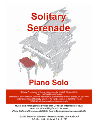 Solitary Serenade Piano Solo