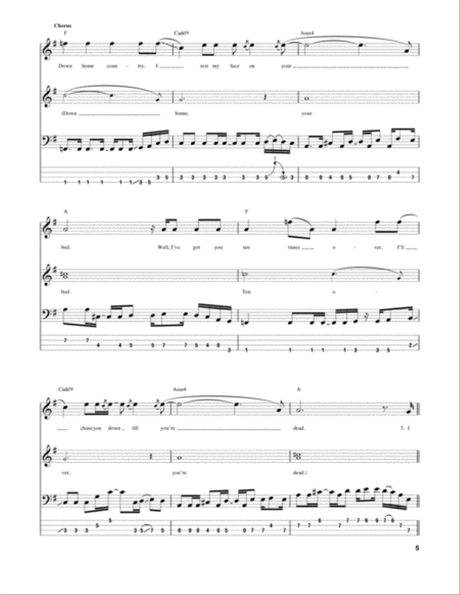 Police Station Bass Guitar Tablature scores gallery preview page 5