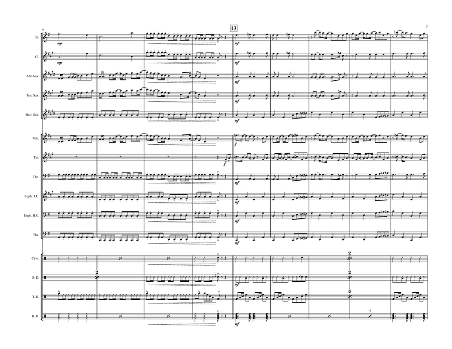 Nine To Five Marching Band scores gallery preview page 4