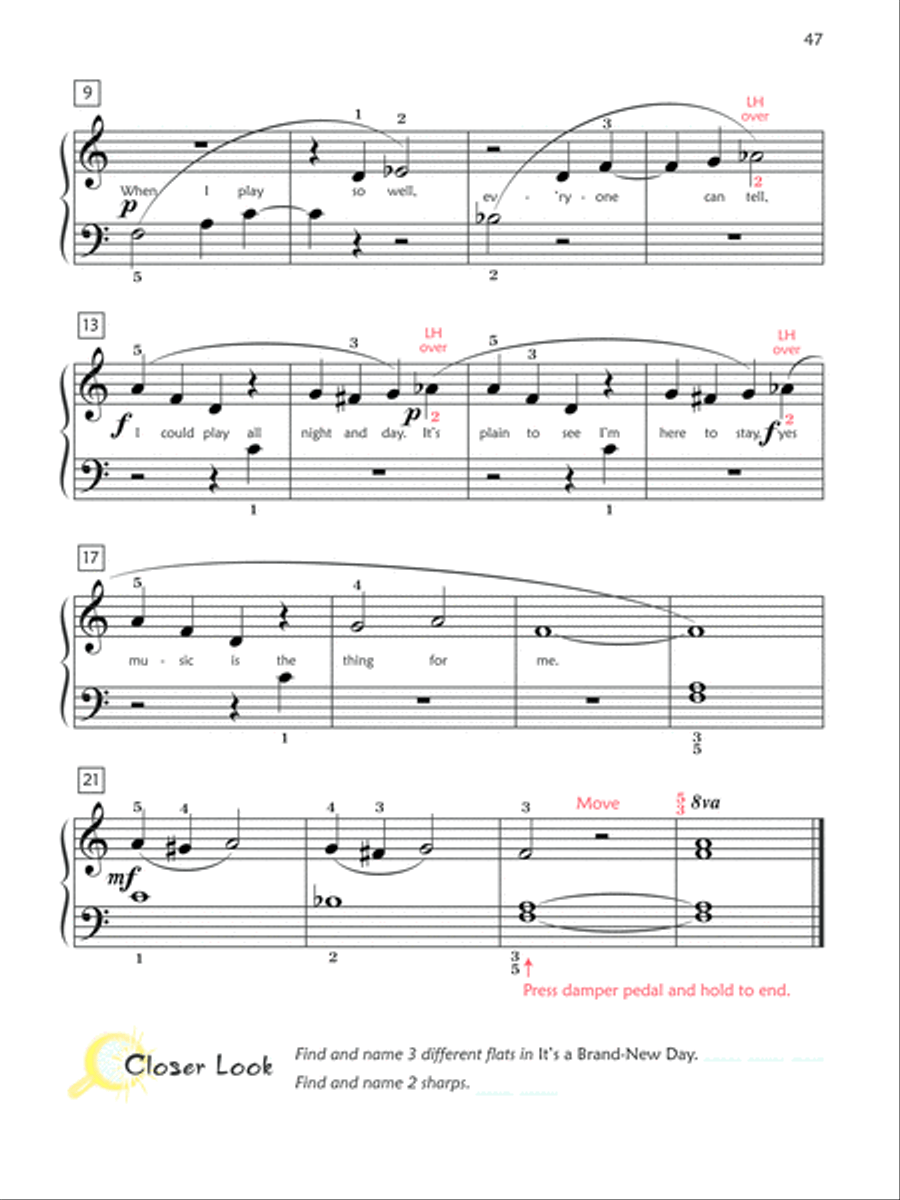 Premier Piano Course Lesson Book, Book 1B Piano Method scores gallery preview page 7