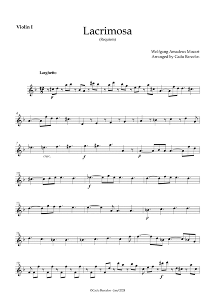 Lacrimosa (Strings Quartet) chords image number null