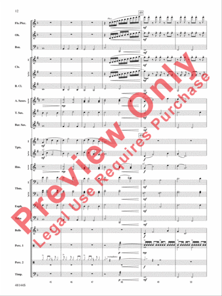 Dances of a Shimmering Spirit Concert Band scores gallery preview page 13