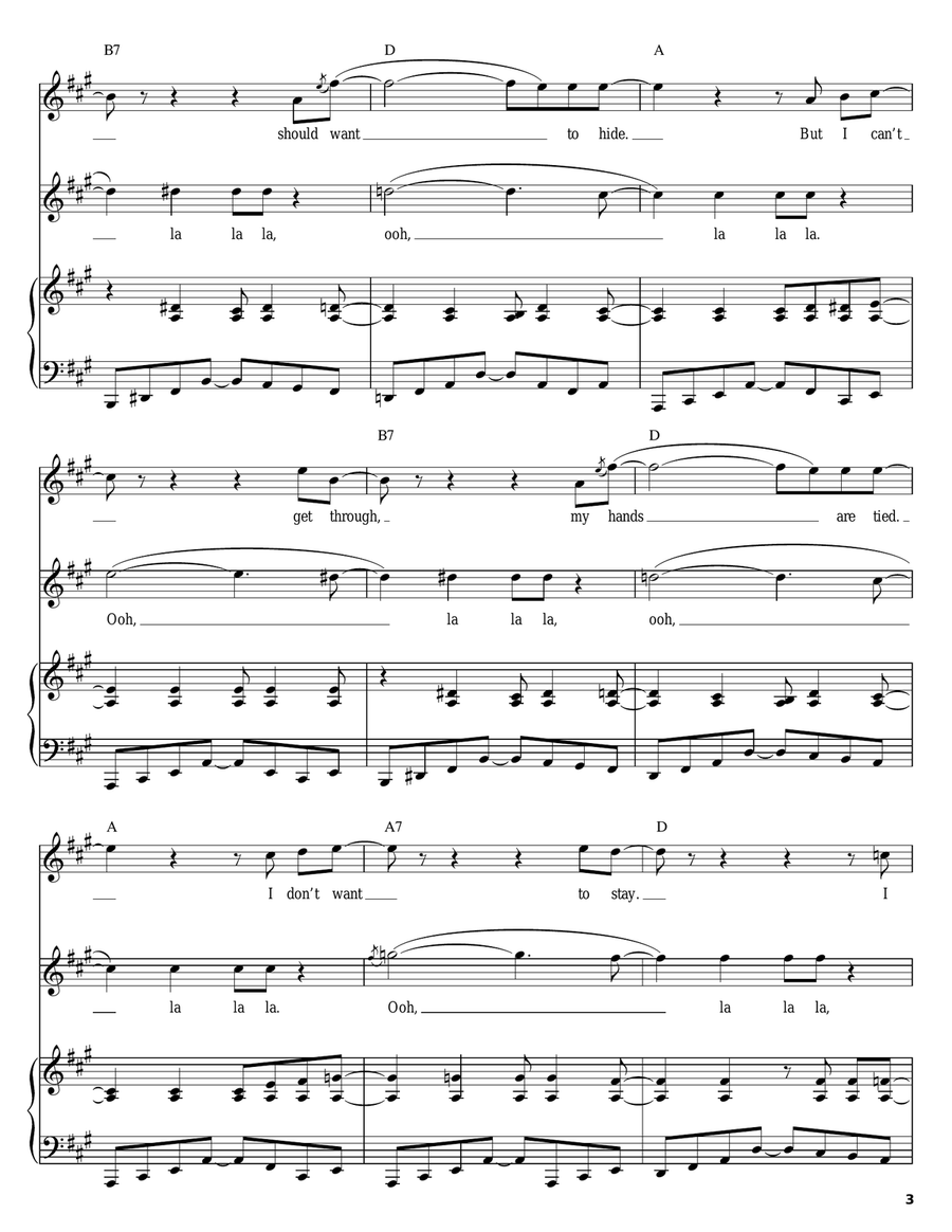 You Won't See Me Piano, Vocal scores gallery preview page 3
