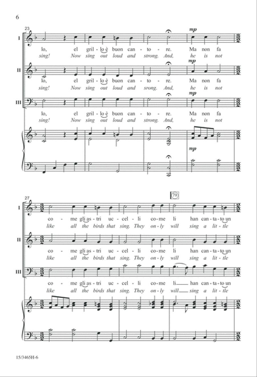 El Grillo 3-Part scores gallery preview page 6