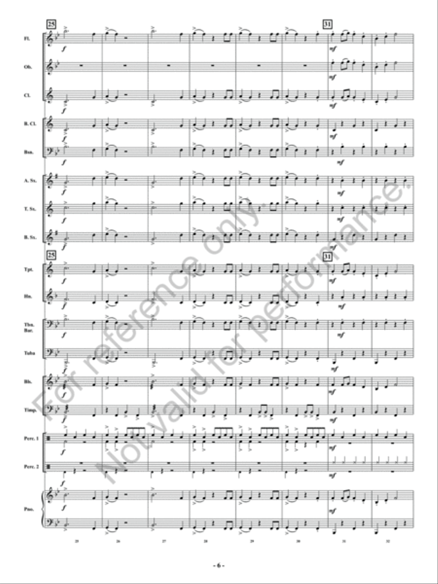 Santa's Holiday Mashup Concert Band scores gallery preview page 7