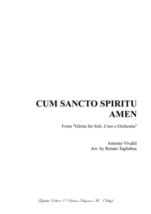 Book cover for CUM SANCTO SPIRITU - AMEN - From "Gloria - RV 589 - Vivaldi" - For SATB Choir and Piano/Organ