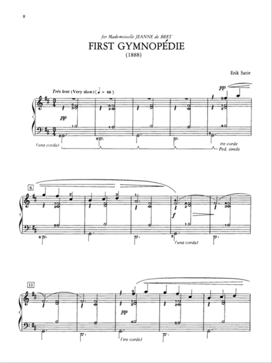 3 Gymnopédies & 3 Gnossiennes Piano Solo scores gallery preview page 2