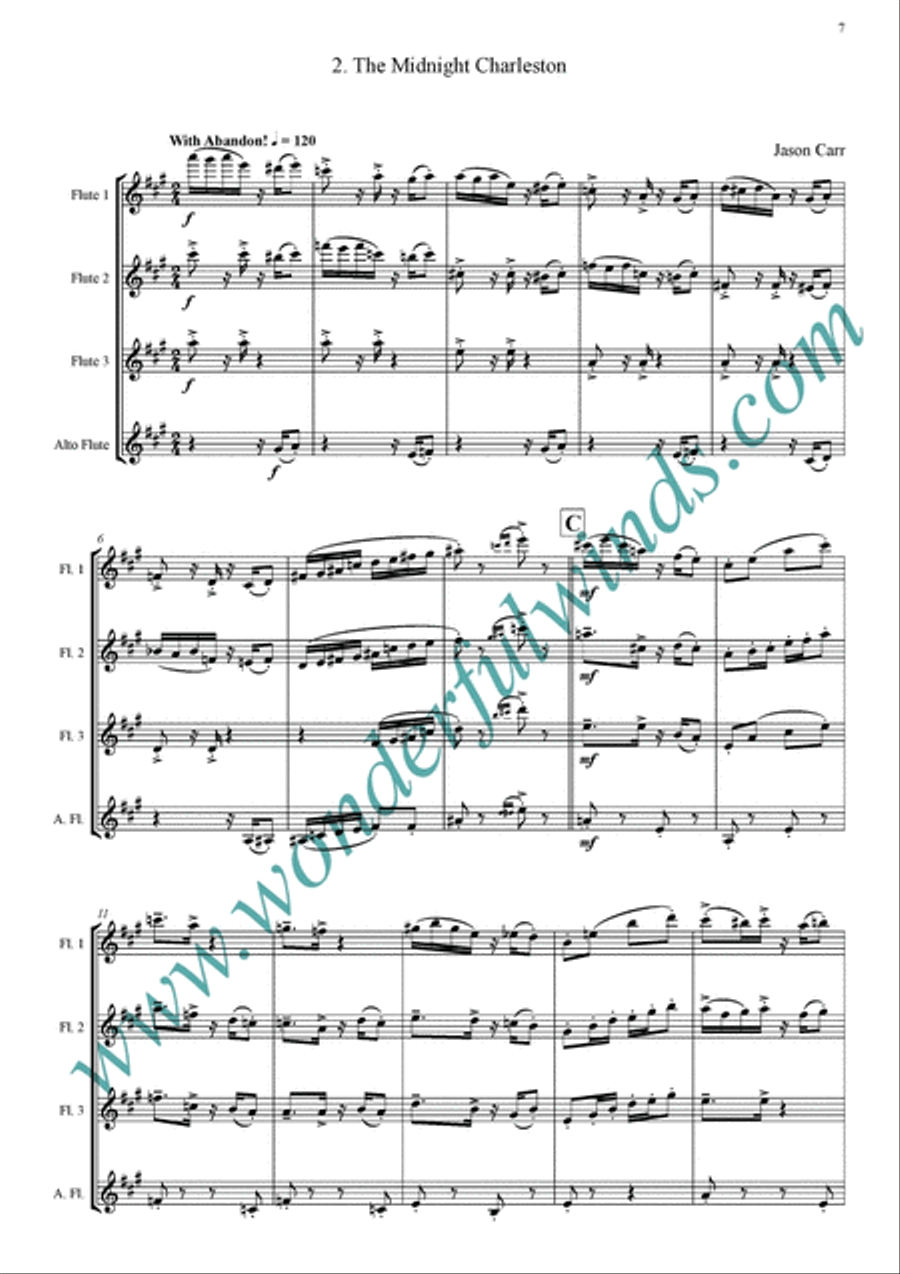 The Roaring Twenties Flute Quartet scores gallery preview page 3