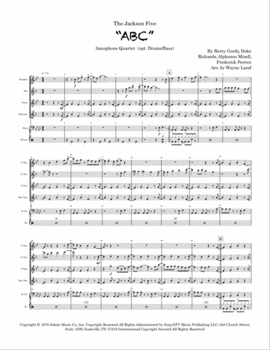 ABC Saxophone Quartet scores gallery preview page 2