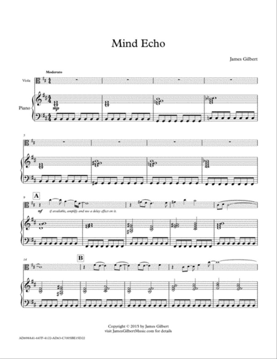 Mind Echo Viola scores gallery preview page 1