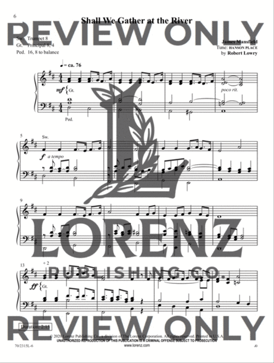 Pick Up and Play for Fall and Winter Organ Solo scores gallery preview page 5