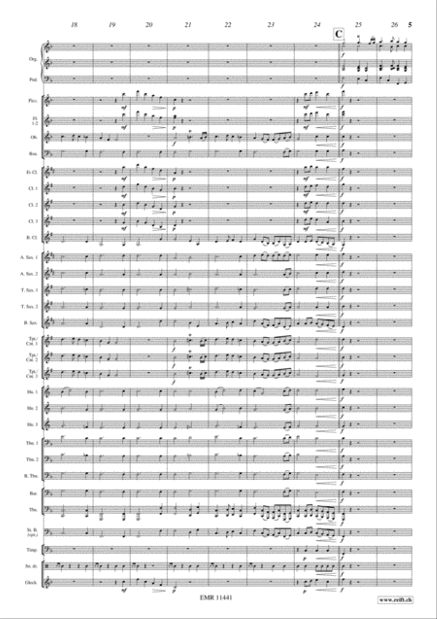Trumpet Voluntary Concert Band scores gallery preview page 6