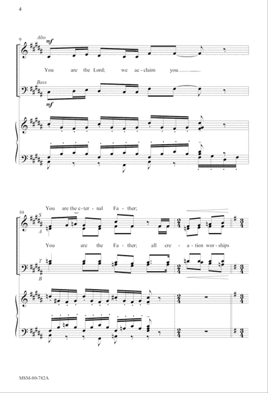 Te Deum 4-Part scores gallery preview page 4
