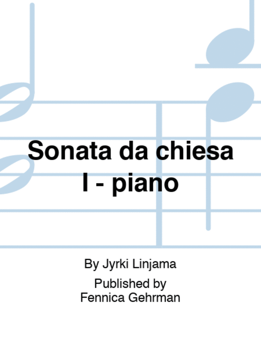 Sonata da chiesa I - piano