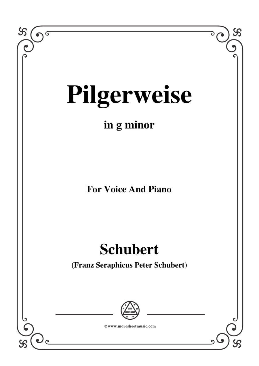 Schubert-Pilgerweise,in g minor,for Voice&Piano