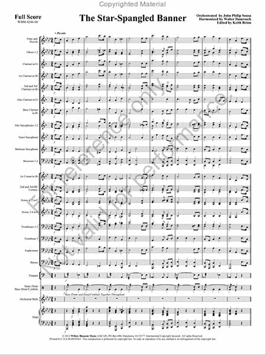 The Star Spangled Banner Concert Band scores gallery preview page 2