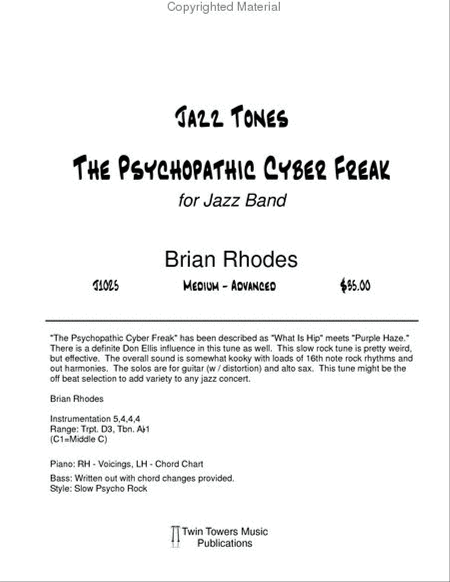 Psychopathic Cyber Freak Jazz Ensemble scores gallery preview page 2