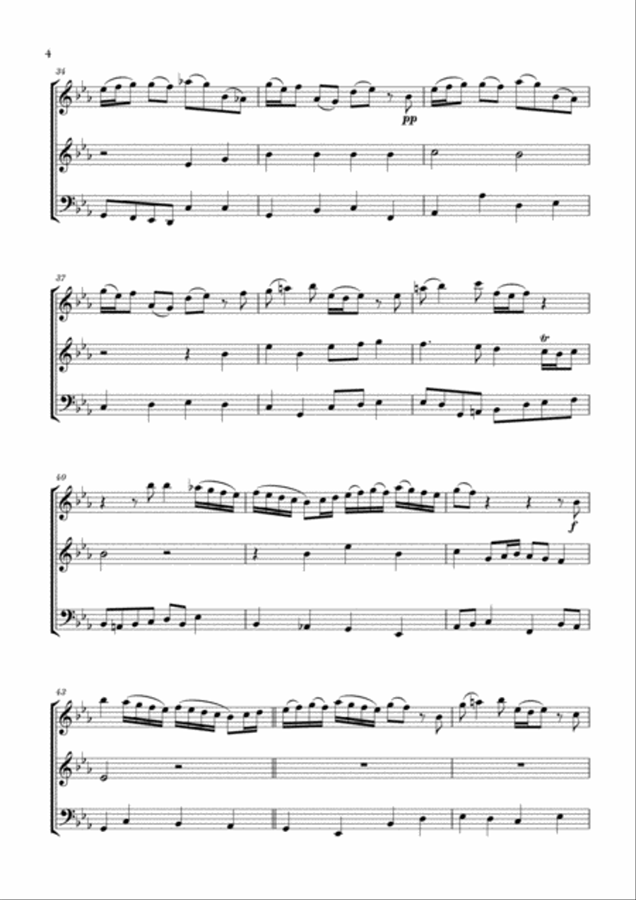 Bach - Wachet auf, ruft uns die Stimme BWV 140 (for Flute, Oboe and Bassoon) Woodwind Trio scores gallery preview page 4