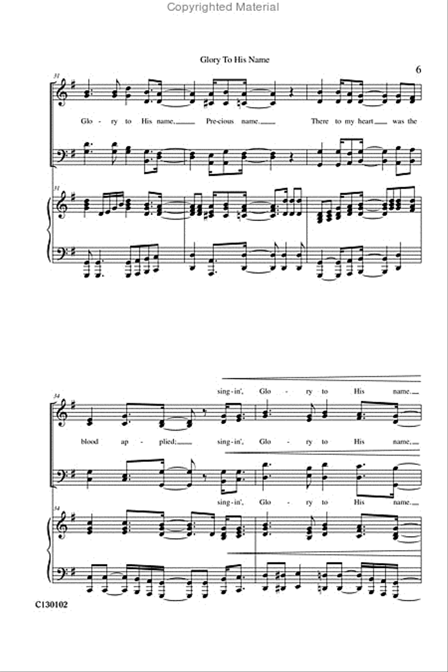 Glory To His Name Glory To His Name 4-Part scores gallery preview page 8