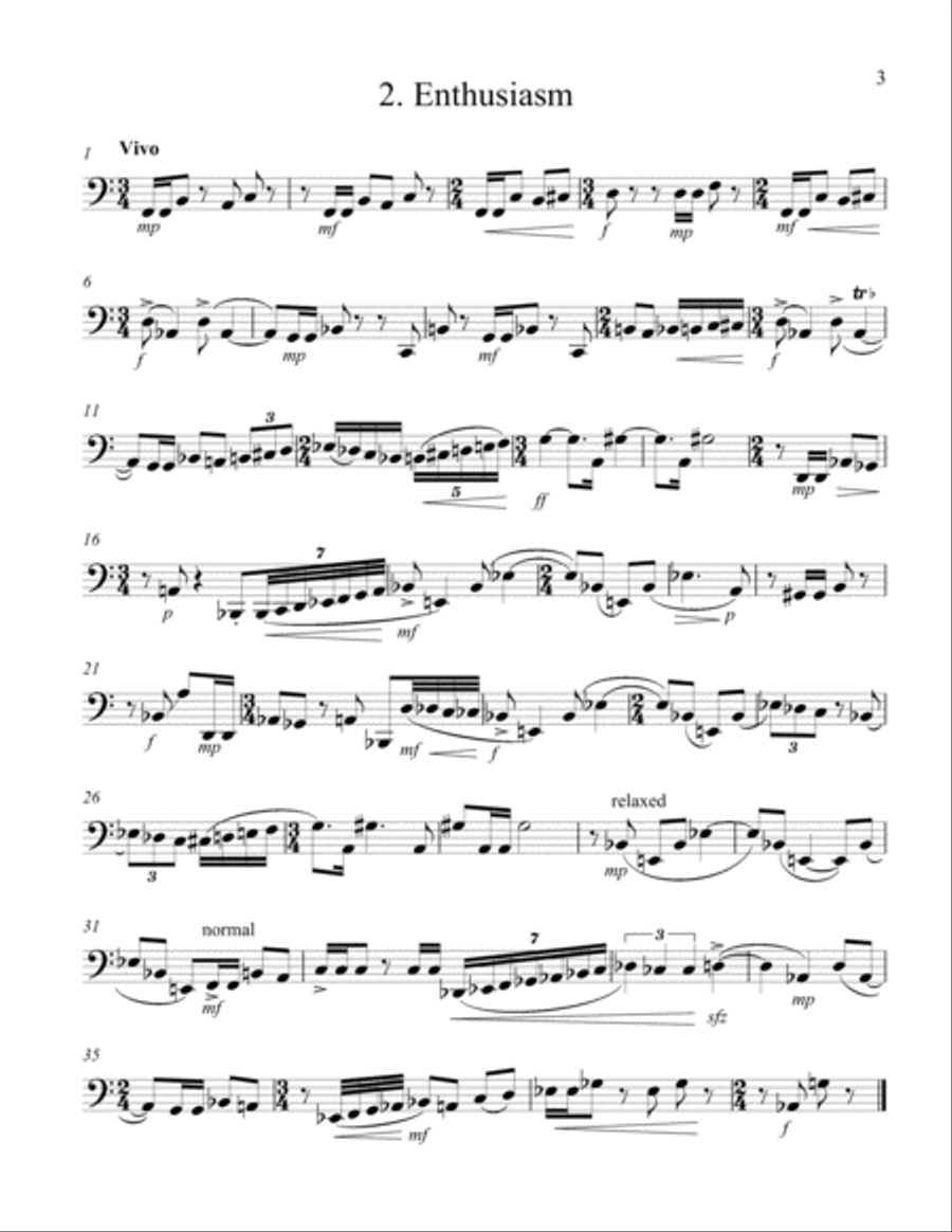 Eleven Etudes of Expression Tuba scores gallery preview page 3