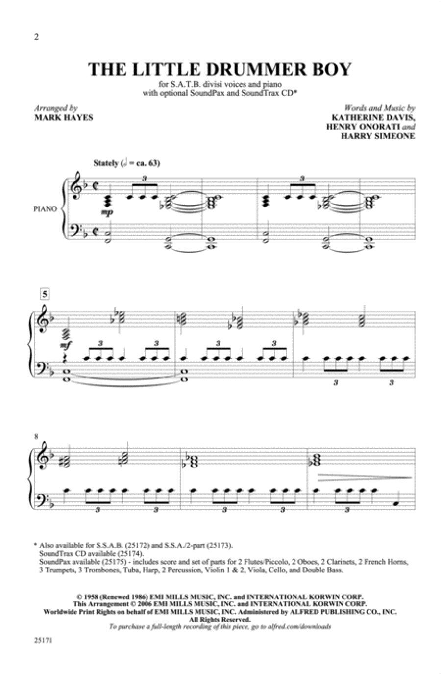 The Little Drummer Boy Choir scores gallery preview page 1