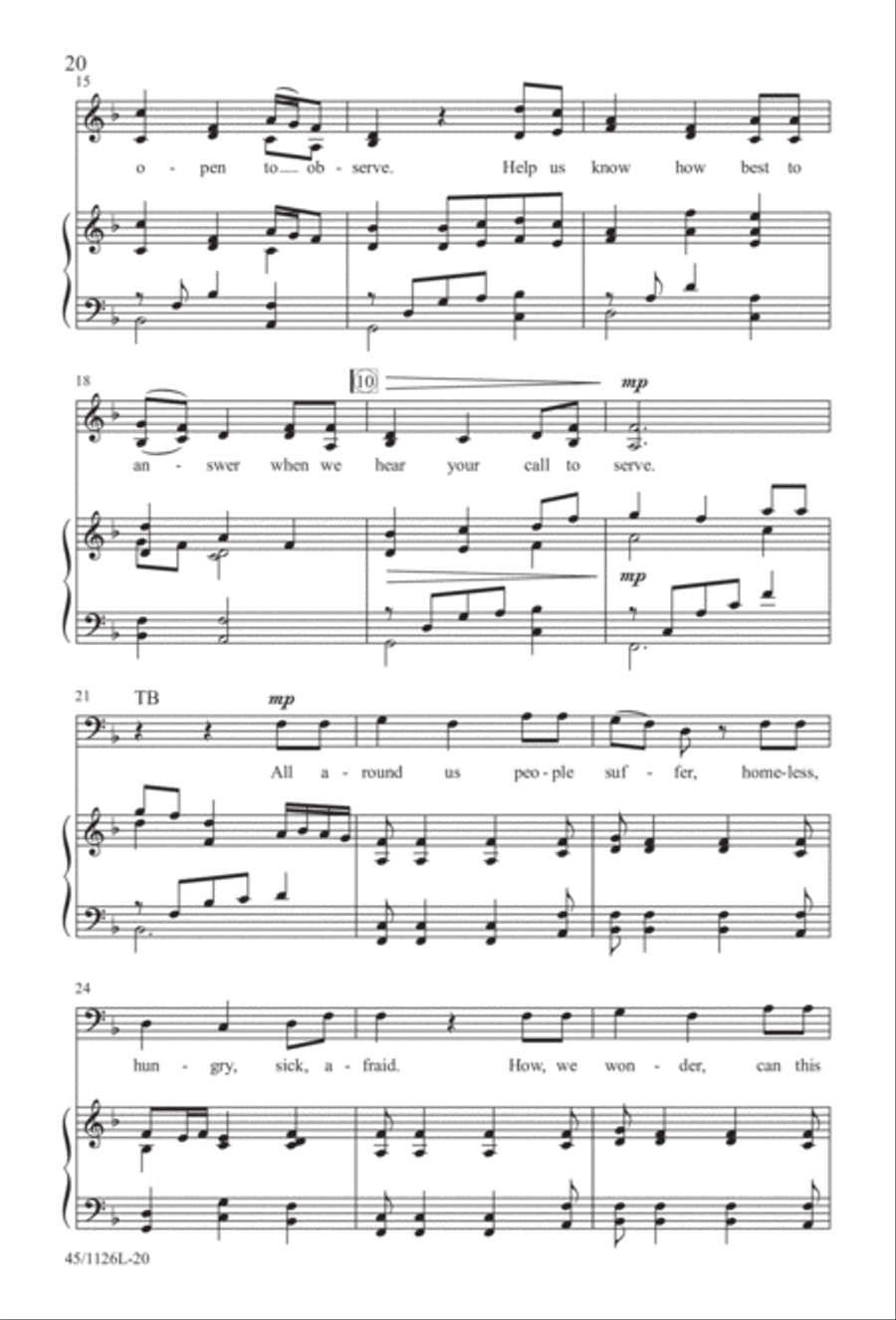 Prayers for the Nations 4-Part scores gallery preview page 21