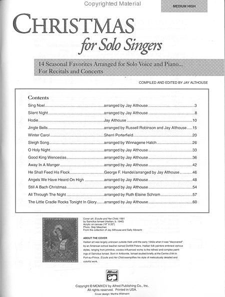Christmas for Solo Singers image number null