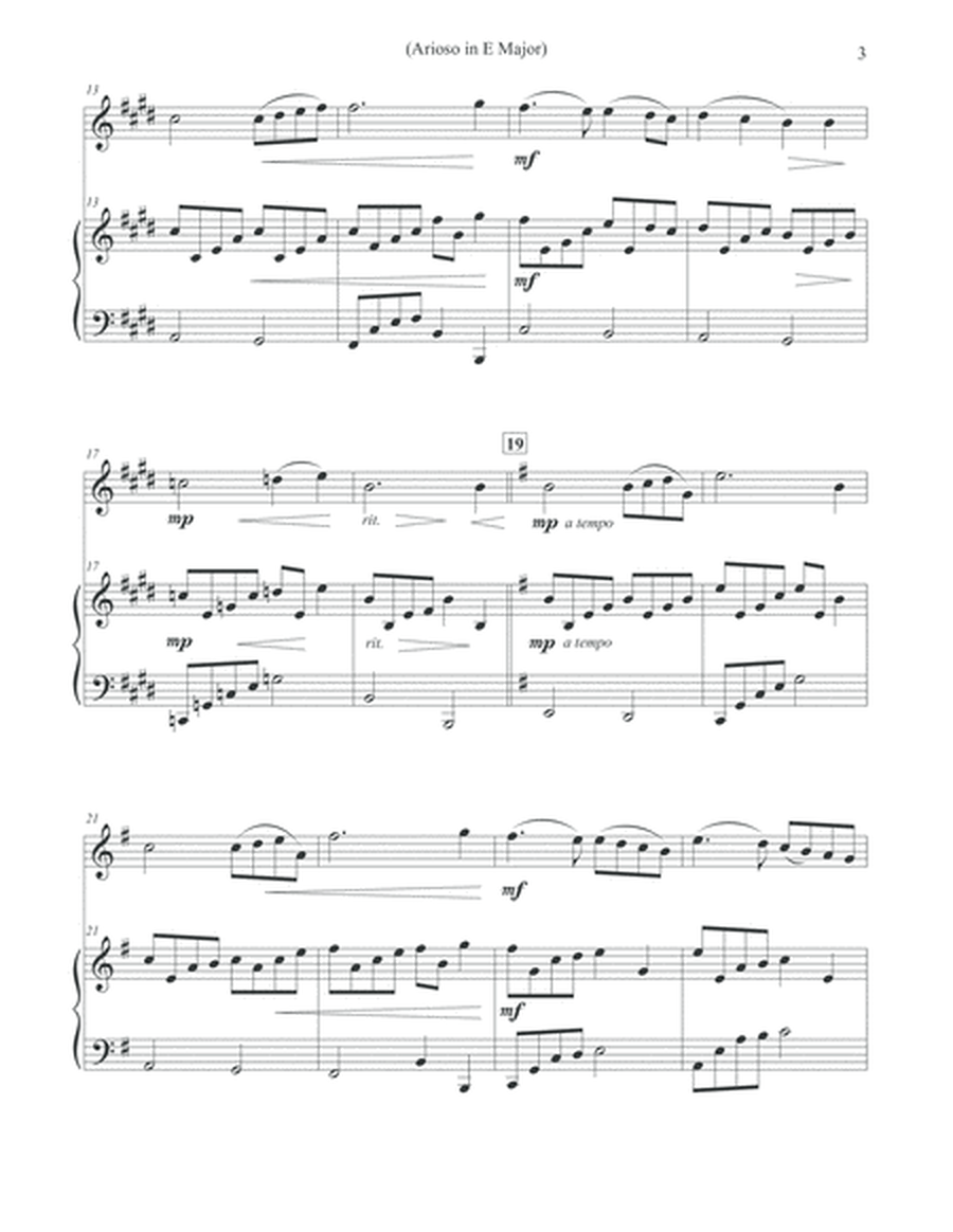 Arioso in E Major - Oboe & Piano image number null