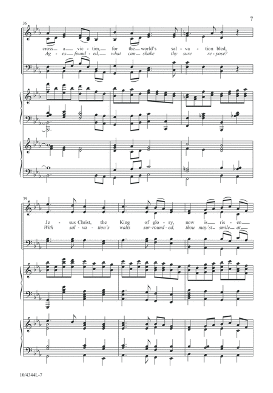 Easter Hymn of Praise 4-Part scores gallery preview page 7