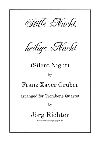 Silent Night (Stille Nacht, heilige Nacht) for Trombone Quartet image number null