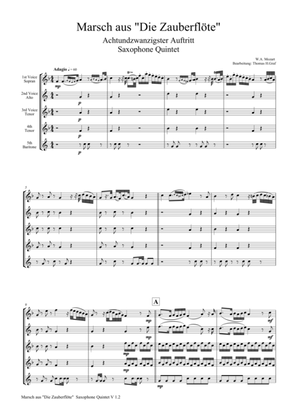 The Magic Flute, Mozart, March - Sax Quintet