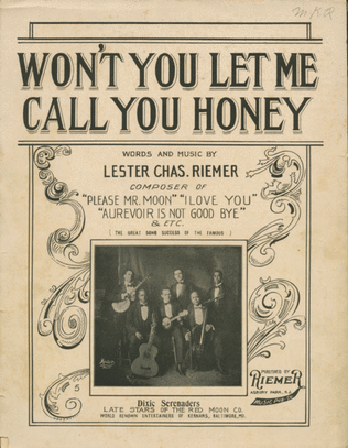 Book cover for Won't You Let Me Call You Hone