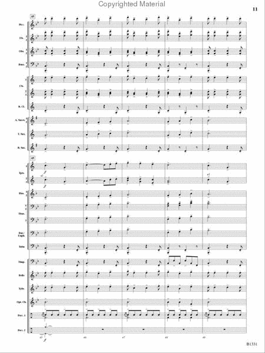 March Jubiloso Concert Band scores gallery preview page 10