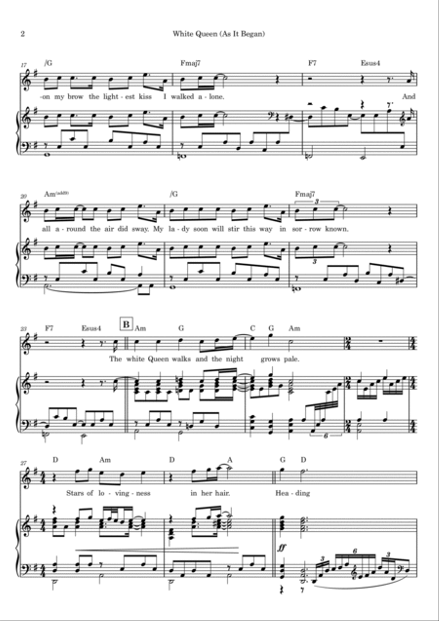 White Queen (as It Began) Voice scores gallery preview page 2