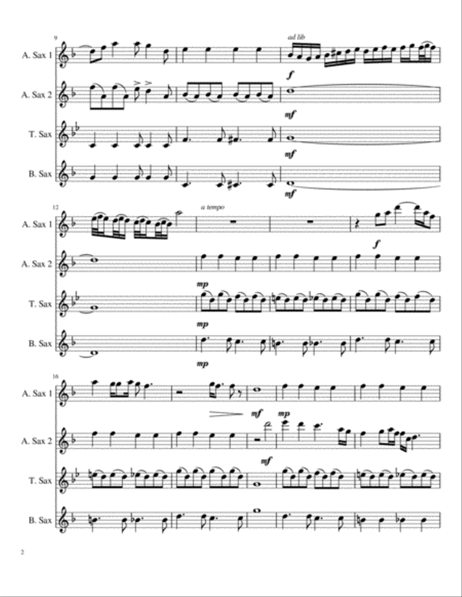 Dream On Woodwind Quartet scores gallery preview page 2