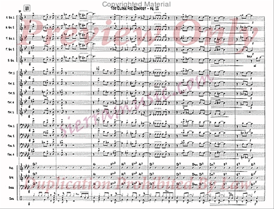 Too Close For Comfort Big Band scores gallery preview page 13
